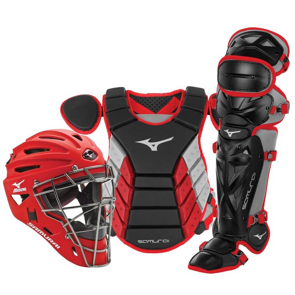 Catchers Gear Mizuno Baseball Samurai Adult 16" Boxed - Homem - Pretas/Vermelhas - UCYHZ4683